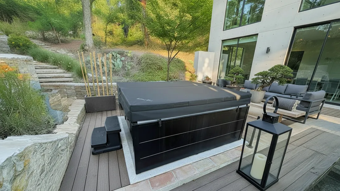 Couverture pour spa rigide et spa de nage à Fréjus, Grasse, Cannes, Toulon, Brignoles