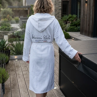 Peignoir de bain haut de gamme coton signature Giovanni Riboli