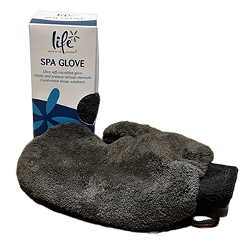 Gant microfibres pour nettoyage doux parois spa sans produit chimique
