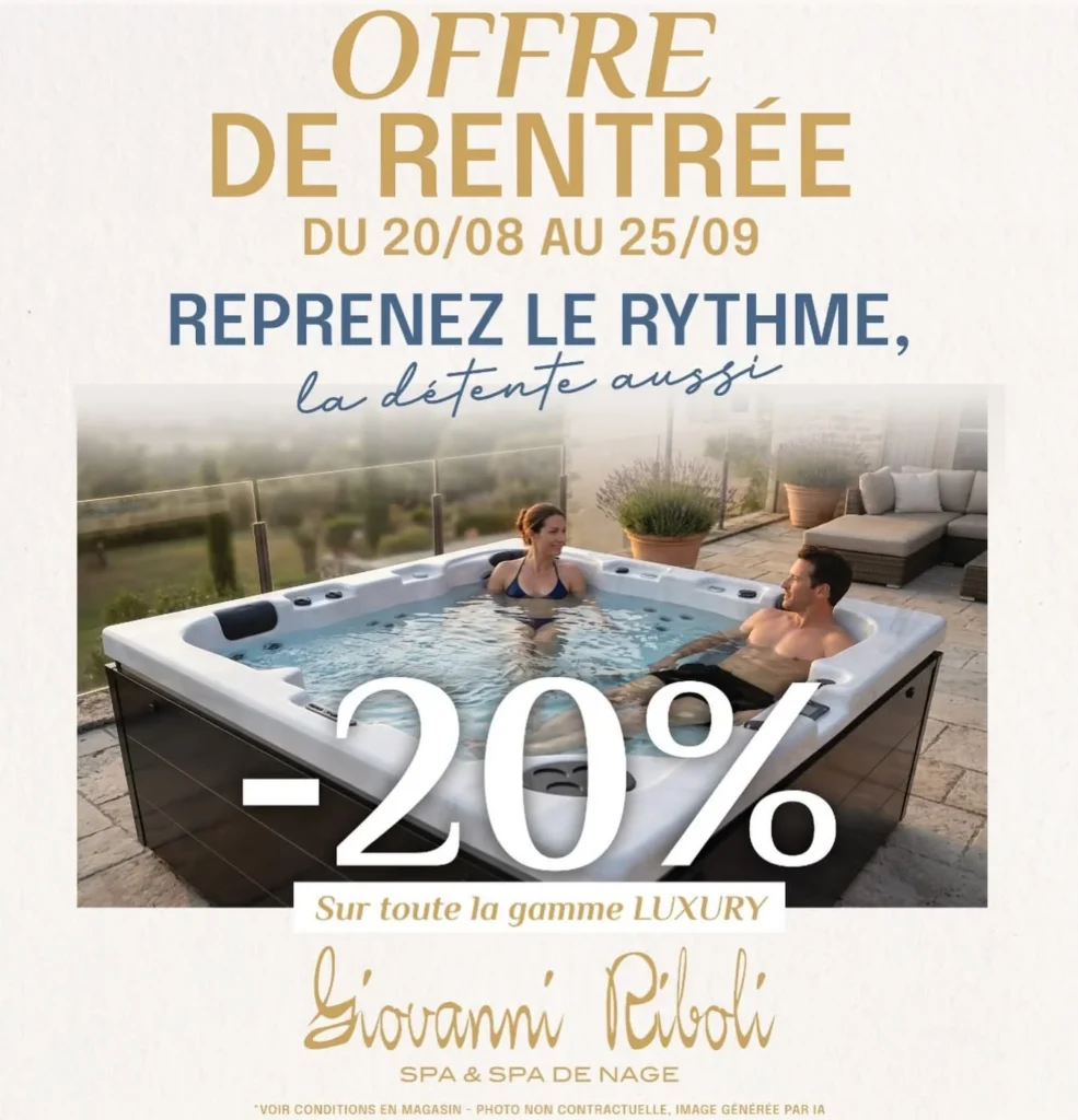 Couple profitant d’un spa extérieur installé sur une terrasse